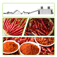 Línea de Producción de Chile en Polvo, Línea Industrial de Procesamiento de Chile, Automática, de Alta Capacidad, 500-1000 kg