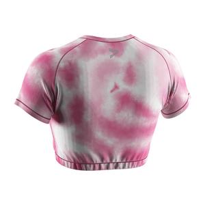 Débardeur court de sport pour femme, col demi-tour, manches courtes, vierge, de bonne qualité, pour le fitness et les activités sportives en salle de sport - Product Image 4