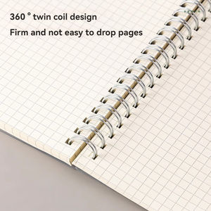 Deli L5070 taccuino a spirale domanda sbagliata media business A5 linea orizzontale reticolo quadrato reticolo bianco a spirale libro 50K - Product Image 5