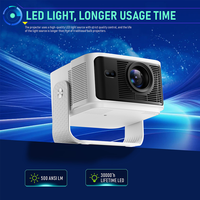 Projecteur de poche intelligent LED JUNUO HY350MAX 4K 1080P avec mise au point automatique, haut-parleurs intégrés, Miracast, luminosité 500 ANSI, Android 14