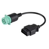 Câble de diagnostic automobile personnalisé 16 broches, répartiteur en Y, connecteur femelle OBD2 vers J1939 Deutsch 9 broches pour analyseur de moteur