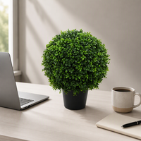 Plante artificielle en pot de 45 cm, feuille de melon, style bonsai, pour la décoration intérieure de la maison, du bureau, de la table ou des étagères