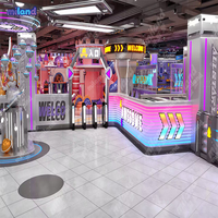 Équipement de centre de jeux pour enfants Thème Astronaute Hôtels colorés Conception personnalisée Parcours de tyrolienne Service OEM ODM Mur d'escalade