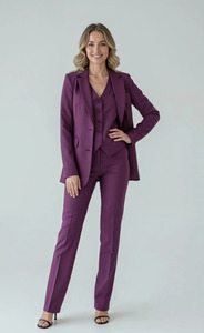 Traje de Pantalón de Tres Piezas Premium para Mujer, Blazer, Chaleco y Pantalón a Medida, Conjunto Formal para Invitadas de Boda, Ropa de Moda Corporativa - Product Image 6
