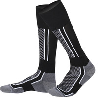 Logo personnalisé Chaussettes de randonnée chaudes chauffantes unisexes en laine mérinos pour sport d'extérieur thermiques extra épaisses pour l'hiver
