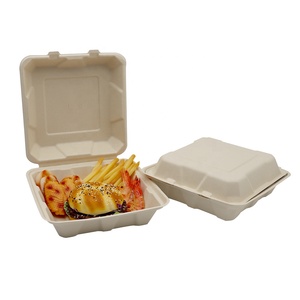 Contenitore per <span class=keywords><strong>cibo</strong></span> per canna <span class=keywords><strong>da</strong></span> zucchero monouso <span class=keywords><strong>da</strong></span> 9 pollici con polpa di bagassa non sbiancata per <span class=keywords><strong>cibo</strong></span> <span class=keywords><strong>da</strong></span> <span class=keywords><strong>asporto</strong></span> veloce - Product Image 5