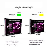 Tuya WiFi BT RGB Led néon Flexible Silicone bande lumineuse ambiante intelligent bricolage numérique bande lumineuse ensemble/kit