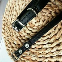Collier tactique de luxe élégant en PU avec rivets, en stock usine, pour petits chiens et chats, réglable, respirant, doux, personnalisable