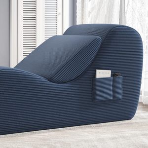 Bedroom Ergonomic Lounge <b>Chair</b> <b>with</b> Side Pockets, Waist Cushion, <b>Footstool</b> for Relaxing Exercise, Adult Yoga <b>Chair</b> - Product Image 2