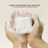 Savon au Lait de Chèvre Naturel en Gros Nettoyant en Profondeur Hydratant Lissant Protection Antioxydante Mousse Riche au Lait