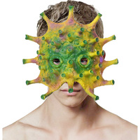 Masque en mousse PU de style nouveau, directement de l'usine, accessoire de cosplay créatif pour Halloween, masque de virus chinois, accessoire de costume de bal