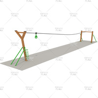 Chariot de poulie de câble de fabrication d'aventure équipement de zip line d'extérieur