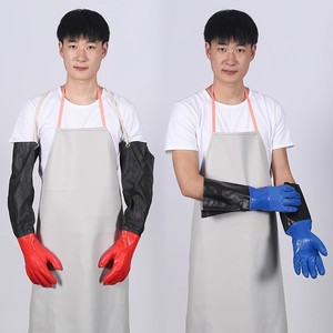 ถุงมืออุตสาหกรรมสำหรับตกปลา ยี่ห้ออี้หลงหยาง แฟมิลี่ เจนเนอรัลส์ กันน้ำมัน หนา กันน้ำ กันลื่น ใช้สำหรับแปรรูปอาหาร และใช้งานกลางแจ้ง - Product Image 1