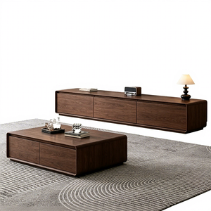 Mueble de <span class=keywords><strong>TV</strong></span> Rectangular Contemporáneo de Madera Maciza con <span class=keywords><strong>Tres</strong></span> Puertas para Sala de Estar, Comedor y Uso <span class=keywords><strong>en</strong></span> Hoteles, para Televisores de 60-64 Pulgadas - Product Image 1