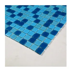 Mosaico de vidrio de alta calidad, mosaico de piscina personalizado, mezcla de vidrio, azulejo de mosaico contra salpicaduras de colores para Cocina