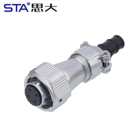 WY16 IP67 Wasserdichter Steckverbinder 2 3 4 5 6 7 8 9 10 Pin TE+ZM Reverse Aviation Plug Buchse Stecker Quadratischer Flanschanschluss