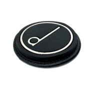Etiquettes de vêtements personnalisées avec logo en PVC pour vêtements, chaussures, jeans Accessoires-Etiquettes à points lavables Impression numérique circulaire