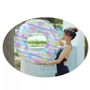 B01 Manufacturers supply ins style purple love children's sequined inflatable swimming ring thickened armpit