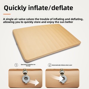 Matelas Gonflable Automatique d'Extérieur pour Camping, Équipement Anti-Humidité, Antidérapant, Respirant, Tissu Extensible 30D, Double Lit de Camping - Product Image 2