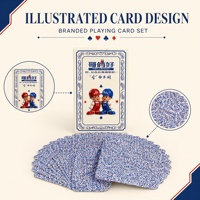 Cartes à Jouer Scéniques de Luxe Personnalisées Maldives 280gsm, Jeu de Poker à Cœur Bleu, Vente en Gros OEM, Logo Personnalisé, Cadeau Familial, Boîte en Papier Portable