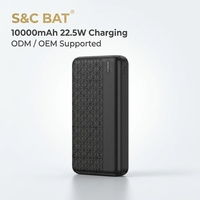Batterie Li-Polymère à Charge Rapide 20000mAh, Power Bank 22.5W, 3 Ports USB, Type C, LED pour iPhone et iPad, Utilisation en Extérieur