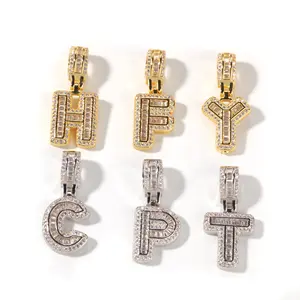 高品质小首字母26 Alphat长棍锆石单字母吊坠项链发现珠宝配件