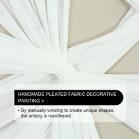 Tableau mural abstrait fait main nœud tissu 3D style boho, art textile minimaliste pour salon