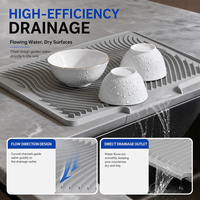 Tapis de séchage antidérapant et résistant à la chaleur LEDUN en silicone de qualité alimentaire pour comptoir de cuisine