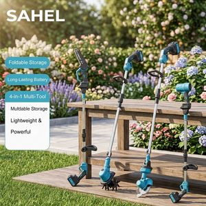 Set di <span class=keywords><strong>Attrezzi</strong></span> da Giardino Multifunzione Senza Fili 4 in 1, Trimmer a Batteria, Mini Motosega e Decespugliatore per <span class=keywords><strong>Attrezzi</strong></span> e Attrezzature da Giardino - Product Image 1