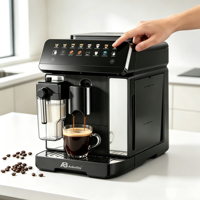 Cafetera Automática Inteligente Anbolife con Pre-infusión, Pantalla Táctil, Tanque de Leche Integrado, Molinillo Cónico, WiFi, OEM