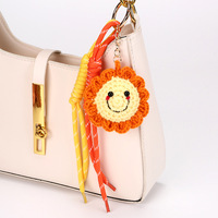 Mode gebreid garen gehaakt gevlochten touw fruit sleutelhanger kleurrijke knoop touw hanger tas decoratie fruit accessoire cadeau