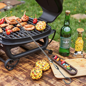 <span class=keywords><strong>Pinchos</strong></span> para <span class=keywords><strong>Camarones</strong></span> de Metal para Barbacoa SK-2111, Herramientas Largas para Asar al Aire Libre, con Logotipo Personalizado, Mango de Acero para Acampar y Asar a la Parrilla - Product Image 4