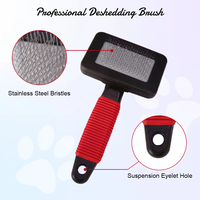 Brosse démêlante professionnelle en acier inoxydable pour chats et chiens, éliminateur de poils pour la toilettage et la perte de poils