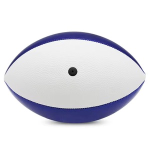 Classic American Football Solid Color Durable Leather <b>Ball</b> Standard Size White and Brown - Product Image 1