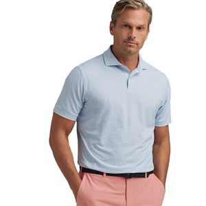 Designs Été Logo personnalisable Manches courtes Dry Fit Soft Sports Imprimé Hommes 88% Poly 12% Spandex Polo Golf Shirt - Product Image 2