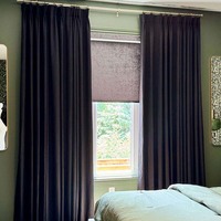 Rideaux occultants en polyester sur mesure à plis froncés, style moderne, imperméables et ignifuges pour salon