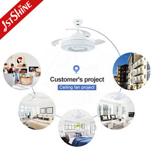 Ventilateur de plafond à LED 1stshine Moteur intérieur à courant continu Moteur à économie d'énergie Ventilateur de plafond à LED rétractable facile à nettoyer - Product Image 5