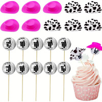 Décoration de gâteau en verre en forme de boule miroir, thème disco, fête d'anniversaire, style européen, 3 cm