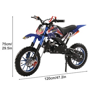 Moteur 49cc 2 temps tout-terrain, <span class=keywords><strong>moto</strong></span> noire, mini motocross à essence - Product Image 6