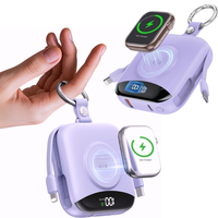 Batterie externe porte-clés 10000 mAh avec logo personnalisé, câbles intégrés, écran LED, charge rapide pour iOS et Android, cadeau d'entreprise, chargeur portable