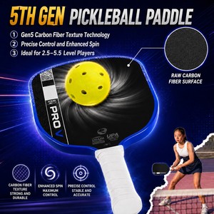 Nouvelle <span class=keywords><strong>Raquette</strong></span> de Pickleball Agasi <span class=keywords><strong>Pro</strong></span> V GEN 5 Kinetic Framework 2026, Approuvée USAPA UPA-A, 14mm 16mm, Fibre de Carbone, <span class=keywords><strong>Raquette</strong></span> Professionnelle - Product Image 4