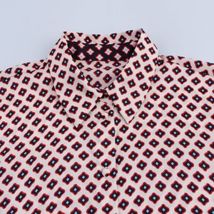 SHENZHU Wanita 2025 Musim Semi Mode Baru Blus Tekstur Sutra Satin Bermotif Vintage Lengan Panjang Blusas Wanita Atasan Chic - Product Image 3