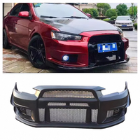 Kit de Carrocería para Mitsubishi Lancer 2008-2017 Estilo Evo X, Parachoques Delantero y Trasero, Faldones Laterales, Piezas de Repuesto de Carrocería de PP, Accesorio Nuevo