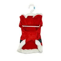 Weihnachts thema hochwertige Flanell Haarige Stoff Hunde kleidung Fleece Hund Weihnachts kleidung