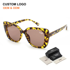 Wholesale Fashion Tortoiseshell Cat Eye Frames Sun Glasses Custom Logo UV400 Women Men Sunglasses with High Quality Shades - Product Image 1