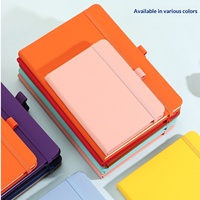 Carnet à reliure sans colle avec sangle élastique en cuir PU A5/A6, impression de logo personnalisée, plusieurs couleurs, option cadeau, vente chaude