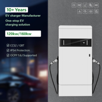 Estación de Carga para Vehículos Eléctricos de 120 kW, Punto de Carga CC con Doble CCS2, Cargador CC para Vehículos Eléctricos, Estación de Carga de Suelo