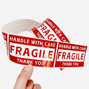 <span class=keywords><strong>MegaVision</strong></span> alta calidad personalizado impermeable buena calidad Impresión de advertencia personalizada autoadhesivo para paquete de caja - Product Image 1