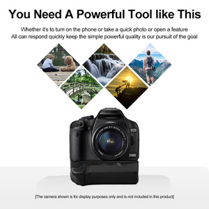 BG-E5バッテリーグリップ付属品CANON EOS 500D/450D/1000Dカメラ用LP-E5バッテリー付き - Product Image 4