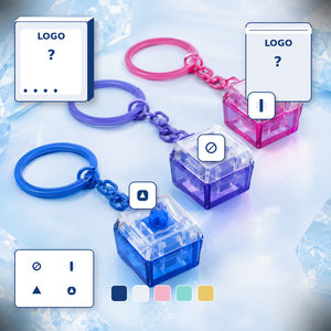 Llavero de acrílico promocional con teclado y spinner LED, impresión UV personalizada para alivio del estrés en la oficina, venta al por mayor OEM - Product Image 5